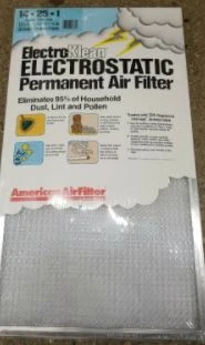 14 X 25 X 1 Electrostatic Air Filter For Superior Air Quality