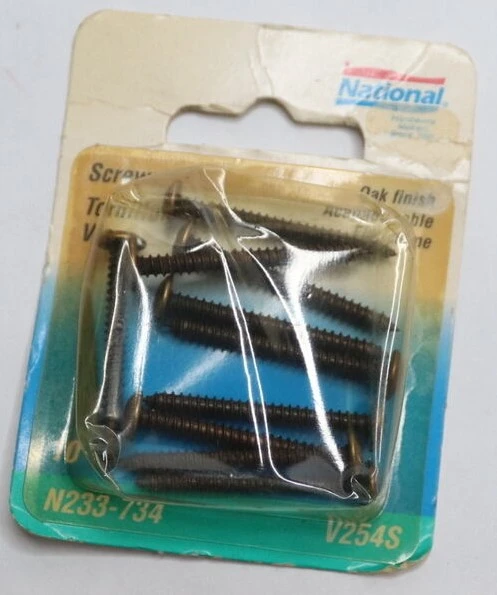 1-1/2 Inch Woodgrain And Antique Brown Screws - Pack Of 10