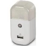 Usbnl1r Home Nightlight Charger With Usb Port - White