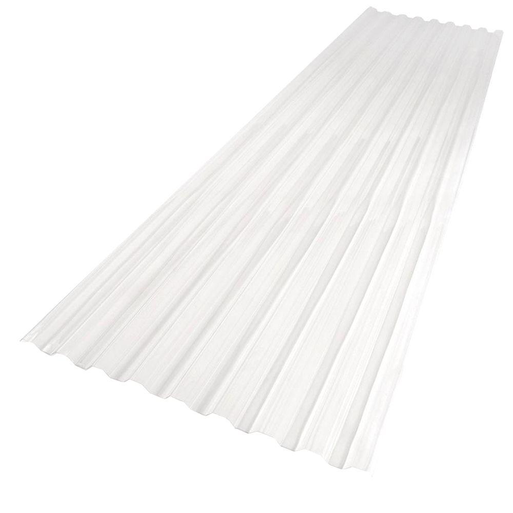 26 in. x 8 ft. Polycarbonate Roofing Panel in Clear