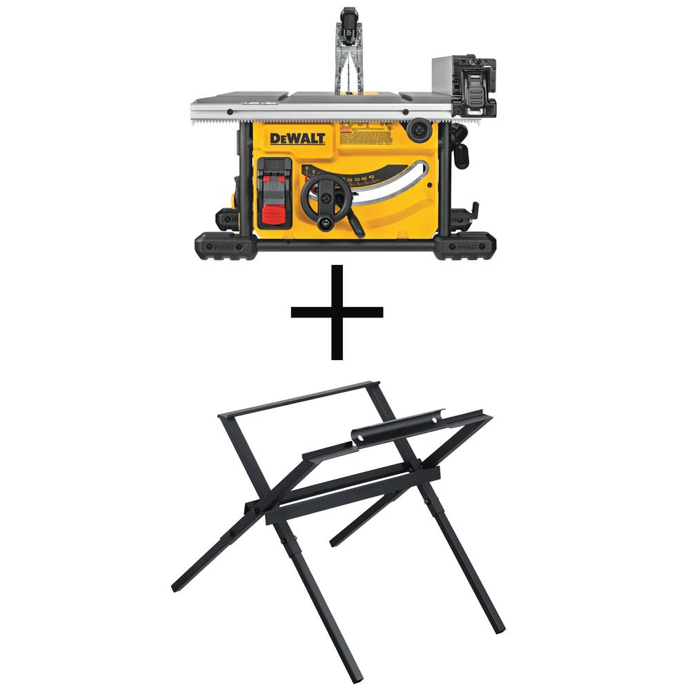 15 Amp Corded 8-1/4 in. Compact Jobsite Tablesaw with Bonus Compact Table Saw Stand