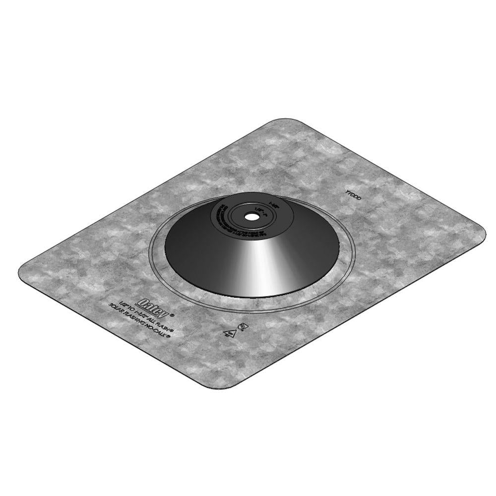 Aurora No-Calk 9-1/2 in. x 12-1/2 in. Solar Vent Pipe Roof Flashing with 1/2 in. - 1-1/2 in. Adjustable Diameter