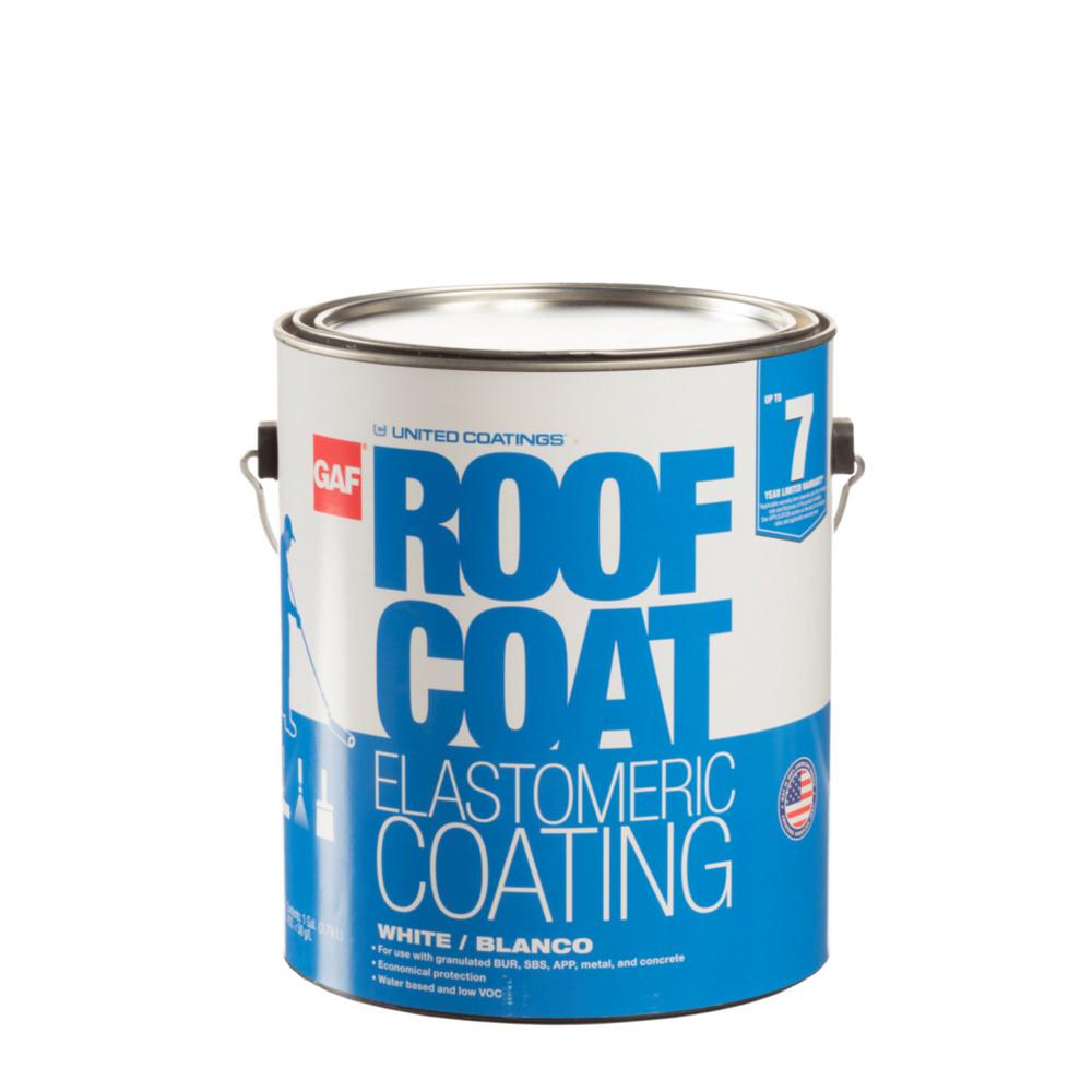 Roof Coat Top Coat 1 Gal. White Acrylic Reflective Elastomeric Roof Coating (7-Year Limited Warranty)