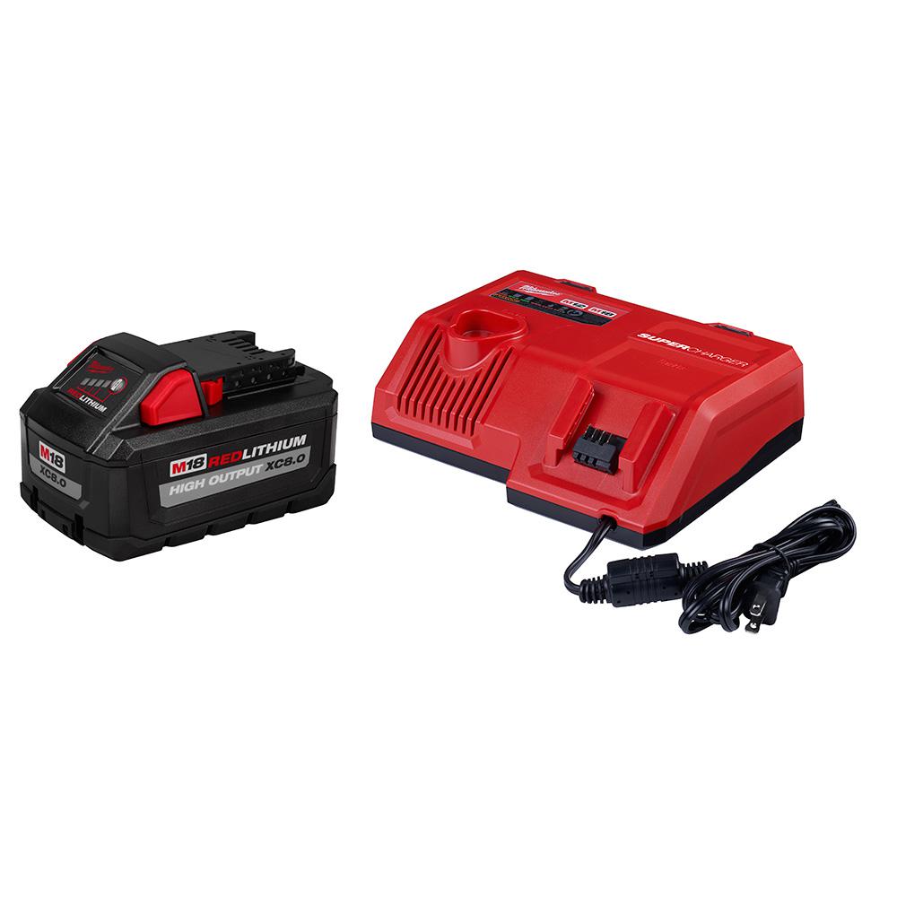 M12 and M18 12-Volt/18-Volt Lithium-Ion Multi-Voltage Super Battery Charger Starter Kit with 8.0 Ah High Output Battery