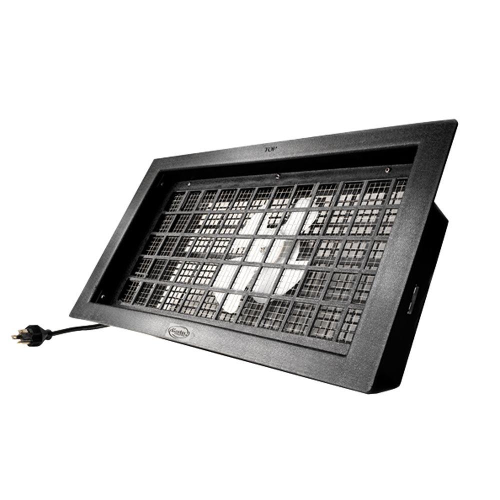 16 in. x 8 in. Resin Power Foundation Vent in Black