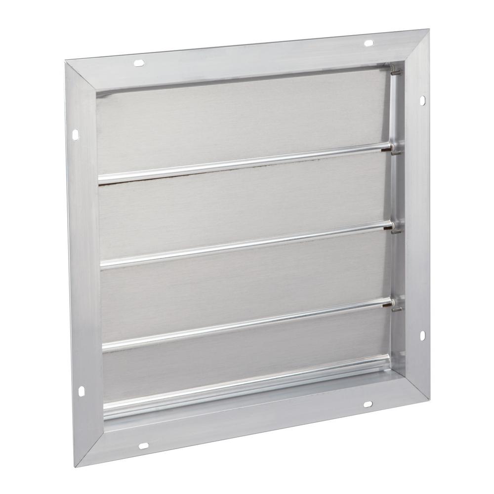 16.75 in. x 16.75 in. Square Aluminum Aluminum Automatic Shutter Gable Louver Vent