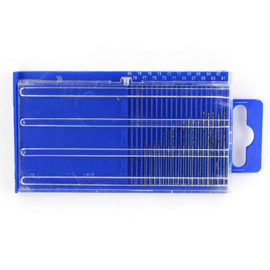 Big Horn 20 piece Tiny Small Drill Bits #61-80, Numbered Sizes High Speed Steel (HSS) Wire Gauge 19200