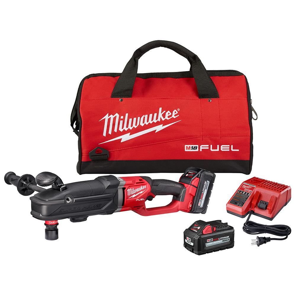 M18 FUEL 18-Volt Lithium-Ion Brushless Cordless GEN 2 SUPER HAWG 7/16 in. Right Angle Drill QUIK-LOK Kit