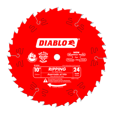 Freud Diablo Ripping 10 in. x 24 Tooth Saw Blade D1024X