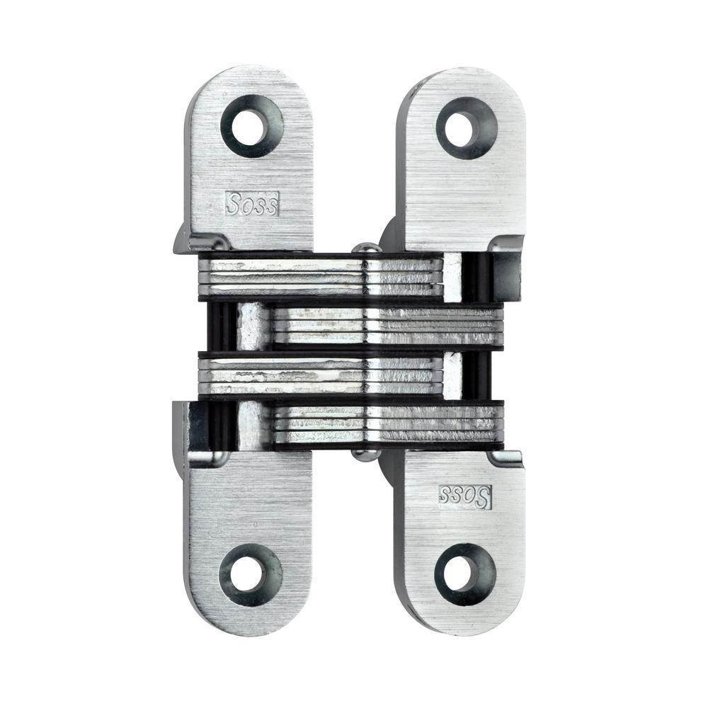 1 in. x 4-5/8 in. Satin Chrome Invisible Hinge