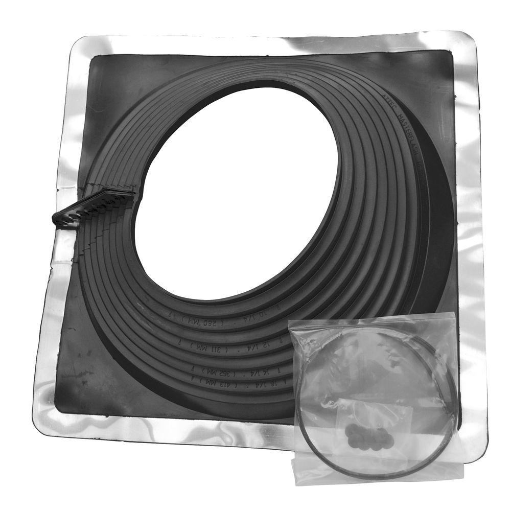 Retro Master Flash 8 in. x 8 in. Vent Pipe Roof Flashing with 9-1/4 in. - 16-1/4 in. Adjustable Diameter
