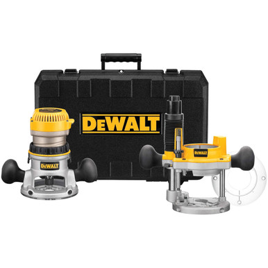 DEWALT 1-3/4 HP (maximum motor HP) Fixed Base / Plunge Router Combo Kit DW616PK