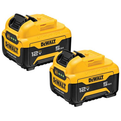DEWALT 12V MAX 5.0Ah Lithium Ion Batteries (2 PK) DCB126-2