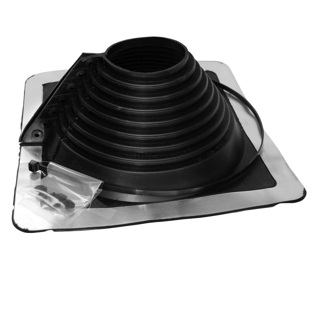 Retro Master Flash 8 in. x 8 in. Vent Pipe Roof Flashing with 4 in. - 9-1/4 in. Adjustable Diameter