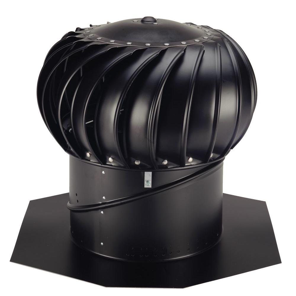 12 in. Black Aluminum Internally Braced Whirlybird Wind Turbine