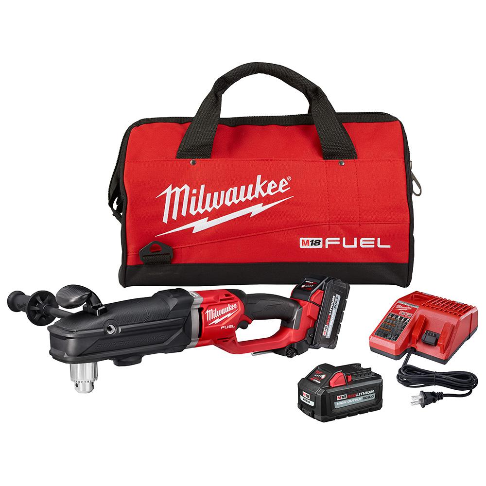 M18 FUEL 18-Volt Lithium-Ion Brushless Cordless GEN 2 SUPER HAWG 1/2 in. Right Angle Drill Kit