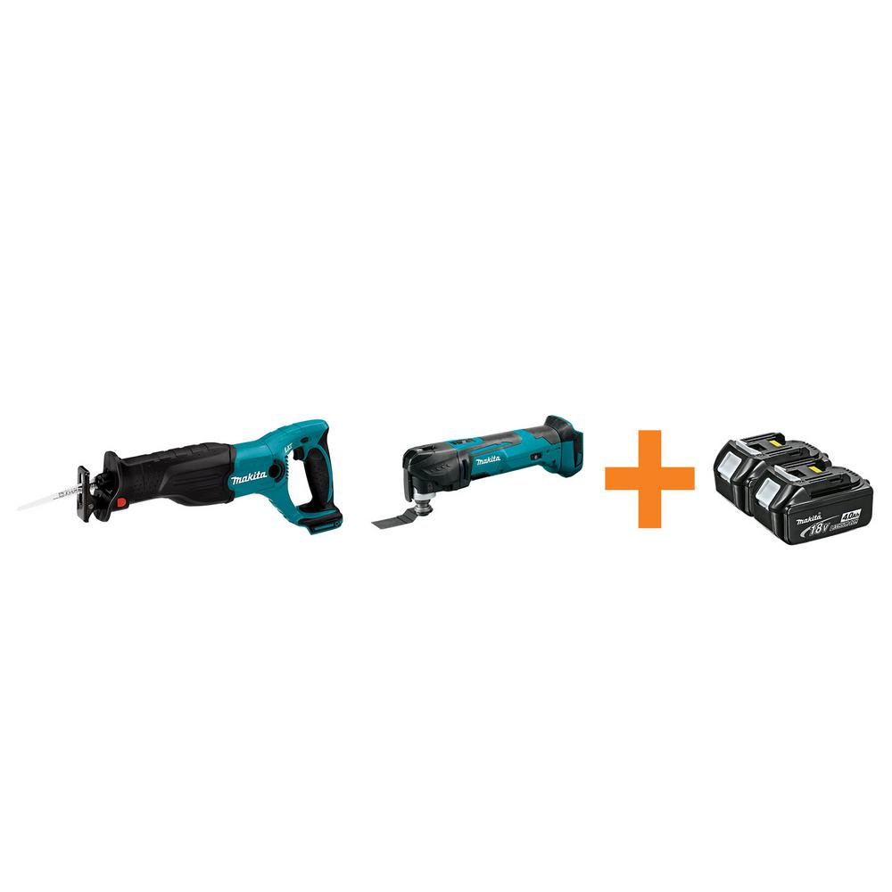 18-Volt LXT Lithium-Ion Cordless Reciprocal Saw and Multi-Tool with Free 4.0Ah Battery (2-Pack)