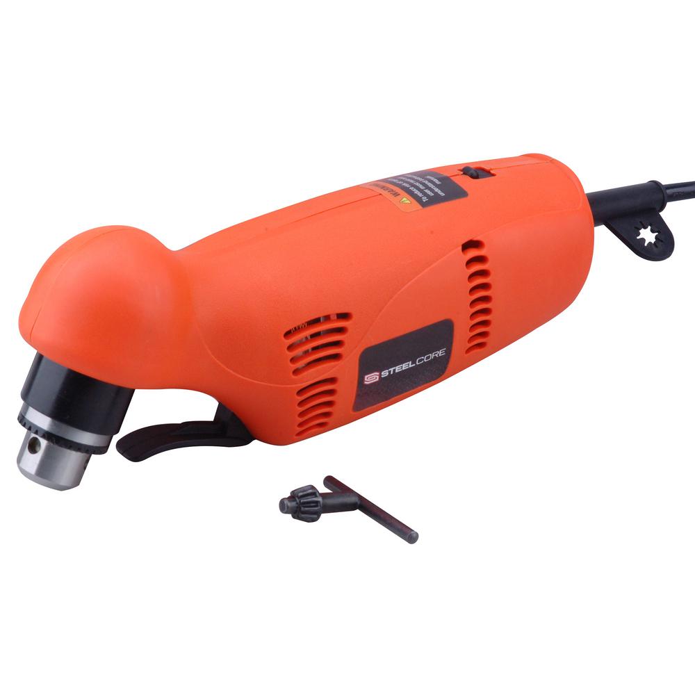 3.8 Amp Corded 3/8 in. Electric Power Drill with Variable Reversible Close Quarters Angle