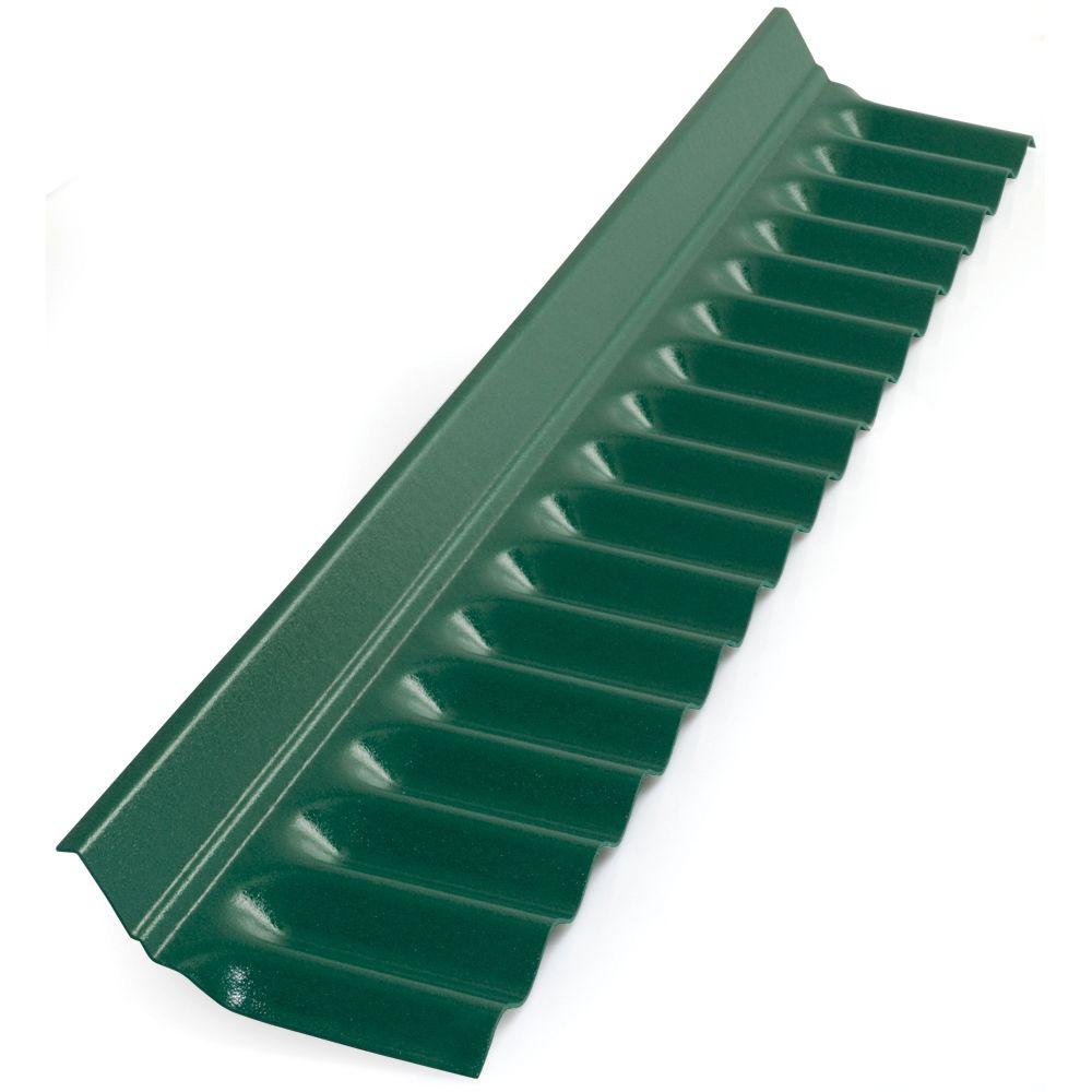 4 ft. Rain Forest Green Plastic Roof Panel Wall Connector