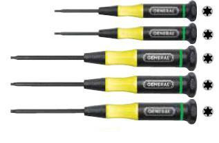General Five-piece Precision Torx Screwdriver Set 711