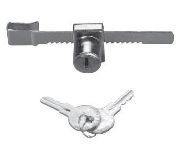 Knape & Vogt 965KA 50 NP Nickel Plated Adjustable Ratchet Lock for 1/4" Glass Doors