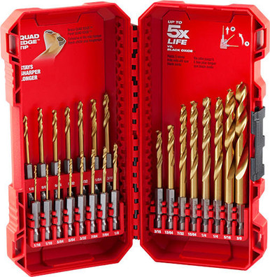 Milwaukee SHOCKWAVE Impact Duty RED HELIX Titanium Drill Bit Set - 23PC 48-89-4631