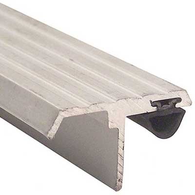 Pemko 355-CS-84 "T" Astragal, 1-3/8" W, 1/4" H, x 84" Long, Silicone Insert, Clear Anodized Aluminum