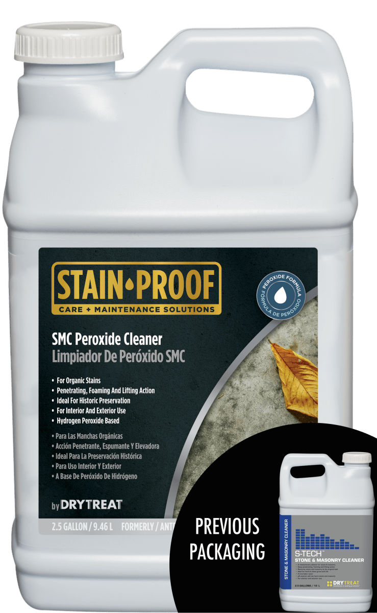 Stain Proof SMC Peroxide Cleaner formerly Dry Treat S-Tech Stone & Masonry Cleaner