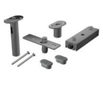 SUGATSUNE Single Door Hardware Kit for the SDR-A84D Track SDR-A84D-8801