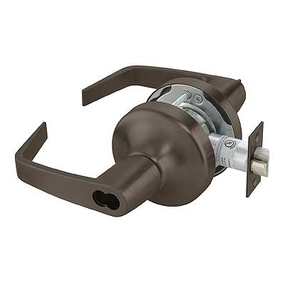 Accentra (Yale) BAU4708LN-613E Classroom Function Cylindrical Lock - Grade 1, AU Lever, Best SFIC Less Core, Dark Oxidized Satin Bronze